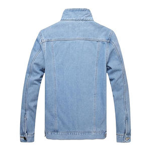 Chaqueta Vaquera Personalizada para Hombre - 100% Algodón, Resistente al Viento, Transpirable, Antibacteriana, Forro de Lana Ecológico, Cuello Alto, Lavado Ácido, Invierno - Product Image 2