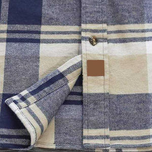 Camisa de Franela a Cuadros Personalizada para Hombre, 100% Algodón, Casual, Manga Larga, con Botones, Estilo Urbano, Holgada, con Diseño de Logotipo Personalizado, Otoño - Product Image 5