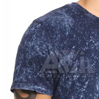 Camisetas Personalizadas de Poliéster/Algodón con Lavado Ácido para Hombre, Tallas Grandes, Secado Rápido, Transpirables, con Logotipo Personalizado, Alta Calidad, Cuello Redondo, Holgadas, Venta al Por Mayor