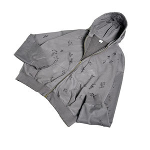 Hoodies et Sweat-shirts Homme Oversize Vintage Personnalisés Imperméables à Fermeture Éclair, Effet Délavé et Vieilli, Confort Extérieur, Fabricants - Product Image 6