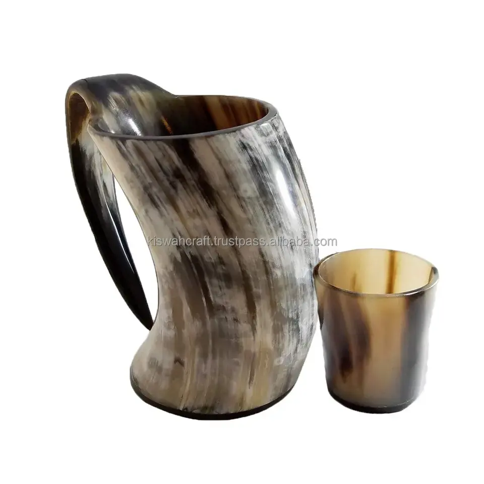 Colour Natural Design Drinking Beer Horn Mug Food Safe Sustainable Viking Drinking Horn Beer Mug Drinking Horn Mug