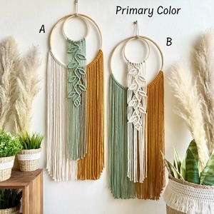 Suspension murale en macramé à motif de feuilles faite à la main pour la décoration bohème de la maison, entrée et couloir, vente en gros en provenance d'Inde - Product Image 2