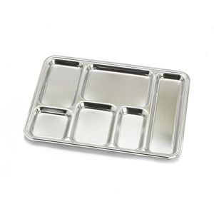 Placa con compartimento de acero inoxidable 3 en 1, bandeja ovalada dividida Thali Mess, plato de cena, desayuno, almuerzo, platos de succión - Product Image 4