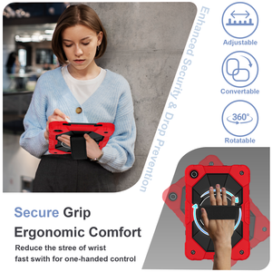 Funda de Silicona a Prueba de Golpes para PC con Correa de Mano Giratoria de 360 Grados y Correa para el Hombro para <span class=keywords><strong>Samsung</strong></span> <span class=keywords><strong>Galaxy</strong></span> <span class=keywords><strong>Tab</strong></span> A9 A11 A9+ A11+ <span class=keywords><strong>A8</strong></span> A7 S9 S11 - Product Image 6