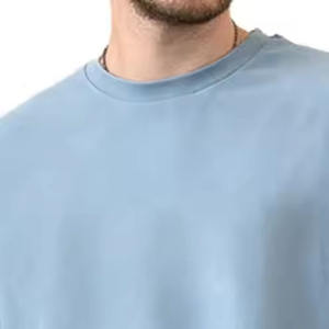 T-shirts décontractés à manches courtes pour hommes de haute qualité conçus sur mesure solide blanc tricoté 100% coton tissu en gros lavage à l'acide - Product Image 6