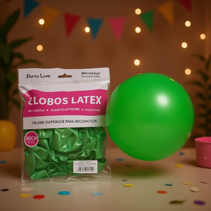 Palloncini in lattice Party Love 30 cm verde chiaro metallizzato R12 Decorazione - Product Image 3