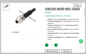 Jewelers Micro <b>Drill</b> Chuck 1 8 Shank Precision Jewelry Making Tool Durable Universal <b>Hand</b> Tool |Item No GS-1042A - Product Image 3