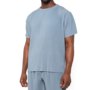 2025 été à la mode 100% coton hommes Twin Set-respirant grande taille coupe régulière à manches courtes t-shirt et short vente en ligne - Product Image 2