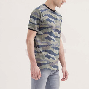Camiseta informal de alta calidad para hombre, tejido de seda de bambú suave de secado rápido, estampado personalizado, color sólido con el último diseño - Product Image 5