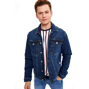 2024 nuevas chaquetas vaqueras informales de moda para hombres, pantalones vaqueros de lana de invierno de alta calidad con patrón estampado lavado en línea, venta al por mayor - Product Image 2