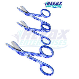 Mango de Color de acero inoxidable de calidad superior 3,5 pulgadas reutilizable CE certificado uso quirúrgico tijeras de vendaje ortopédico REEAX - Product Image 4