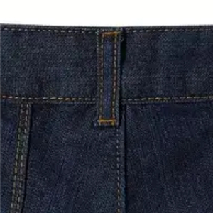 Custom New <b>High</b> Quality 100% Cotton Dark Blue Denim,<b>High</b>-<b>Waisted</b>, Elastic Casual Style, Straight style <b>Shorts</b> For Women's - Product Image 6