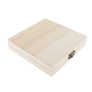 Caja de Regalo Rectangular de Madera para Collares, Joyería, Organizador, Almacenamiento, Manualidades, con Tapa de Madera de Color Natural - Product Image 1