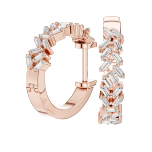 Boucles d'oreilles en diamant de laboratoire 0,6401 CT, clarté VVS-VS EF, or 18 carats, 14 carats, 10 carats et argent 925, option moissanite en rose, jaune - Product Image 5