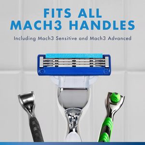 Gillette Mach3 Turbo <b>Razors</b> for <b>Men</b>, 1 Handle, 4 Blade Refills - Product Image 4