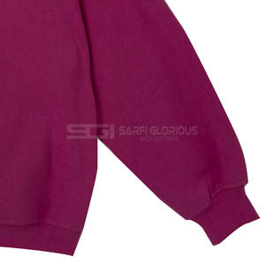 Sudadera de Mujer Personalizada de Alta Calidad, Tejida, Gruesa, de Algodón Rosa, con Cuello Redondo y Estilo Holgado para Invierno - Product Image 6