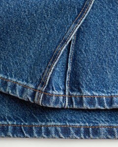 Pantalon en jean décontracté pour femme, de haute qualité, respirant, à jambes larges, ourlet plié, coupe ample, lavable par Routine Vietnam - Product Image 6