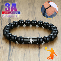 EONLINE gelang USB manik 3D warna asli, kabel pengisi daya ponsel Universal untuk ipad mikro USB Tipe C sinkronisasi Data pengisian cepat
