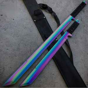 Couteau à lame fixe en acier à haute teneur en carbone fait à la main avec manche en ruban, étui en cuir de buffle personnalisable pour la chasse et le camping - Product Image 5