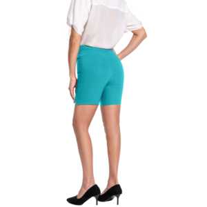 Shorts Casuales para Oficina o Fin de Semana, con Dobladillo en Tulipán, Bolsillos, Cómodos, Elásticos, de Algodón Tejido, Transpirables, para Primavera/Verano - Product Image 5