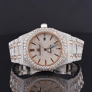 <b>Automatic</b> Moissanite Watch for Men Fully Iced Out Diamond Look Waterproof Watch Perfect for Parties - Product Image 4