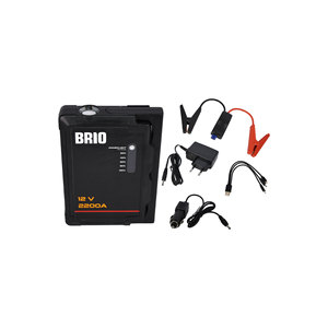 เครื่องจั๊มสตาร์ทขนาดเล็ก2200A 12V พร้อมแบตเตอรี่ลิเธียม20000mAh ไฟ LED และเอาต์พุต USB สำหรับรถบรรทุกและรถจักรยานยนต์ - Product Image 1