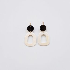 Pendientes de Aro Gruesos de Resina, Joyería de Moda, Pendientes de Acrílico Negro para Mujer, Artesanías de Resina Bh - Product Image 5