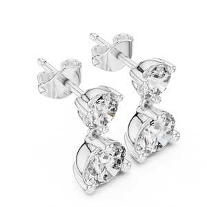 Best Quality Custom Handmade Certified Pure 925 Sterling Silver Round Shape Moissanite Luxury <b>Stud</b> <b>Earrings</b> <b>Fine</b> Jewelry - Product Image 5