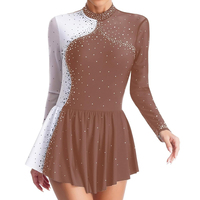 Vestido de Patinaje Artístico para Mujer, Estilo 2025, de Alta Calidad, para Espectáculos y Danza, con Estampado por Transferencia de Calor, Marca Personalizada