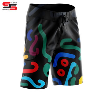 Short de bain en tissu polyester recyclé à séchage rapide pour hommes Pantalon court de plage imprimé par sublimation pour vêtements décontractés - Product Image 5