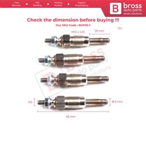 BGP35-1 4 Pcs <b>Heater</b> Glow <b>Plugs</b> GX59 N0190811 0100226173 for - Product Image 5