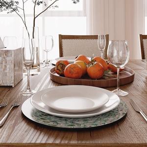 Decoration Natural Mother of Pearl Placemat Table <b>Round</b> Braided Easter Placemat <b>Tablemats</b> in Kitchen - Product Image 3