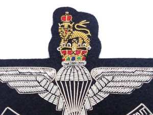 Personalized Parachute Blazer Pocket Crest <b>Badges</b> Embroidered Uniform <b>Badges</b> with Sequin Decoration Handmade Back Pins Supplier - Product Image 2