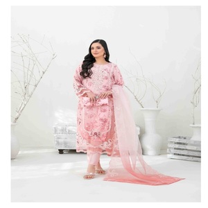 Elegante hermoso vestido Maxi de Organza de lujo 3 piezas trajes indios Tawakkal Vol YASNA para mujeres ropa de fiesta de Boutique - Product Image 3
