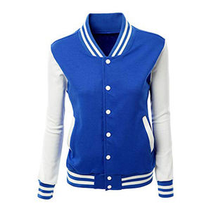 Femmes Letterman en peau de mouton Varsity Vestes Nouveau Design Femmes Col Montant Veste Tendance Logo Brodé Femmes Vestes - Product Image 4