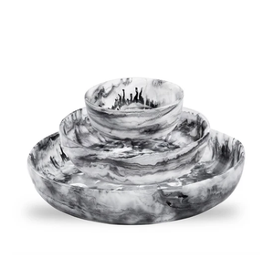 Bol à salade en résine de haute qualité vaisselle bol de service en résine incrusté bol en résine Design moderne à la mode - Product Image 2