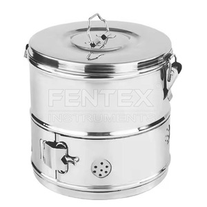 Tambor de Esterilización Quirúrgica de Acero Inoxidable, Instrumentos de Acero Inoxidable, Equipo Médico Veterinario - Product Image 1