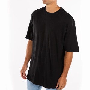 Venta al por mayor de camisetas de microfibra para hombre liso de gran tamaño de manga corta transpirable color de calle sólido crea tu propio estilo logotipo personalizado - Product Image 1