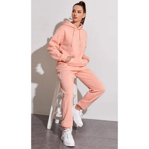Ensemble de survêtement en molleton de coton d'hiver premium 2025, sweat-shirt chaud et pantalon de jogging pour femmes - Product Image 1