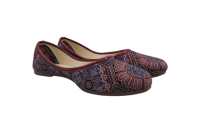 Chaussures en coton confortables de la meilleure qualité, talon plat avec semelle en caoutchouc, dernière conception pour mariage, Inde, Pakistan, Punjabi