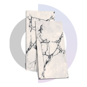Carreaux de sol en porcelaine moderne 600x1200mm Brique polie bleue fissurée - Product Image 2