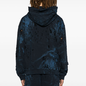 Service OEM Personnalisé Manches Longues Lavage À L'acide Sweat À Capuche En Détresse Offre Spéciale Taux Raisonnable Hommes À Capuche En Détresse Pour La Vente En Ligne - Product Image 3