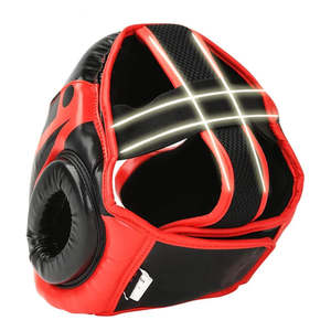 Protège-tête de boxe Offre Spéciale avec logo personnalisé Taille réglable Protège-tête en cuir Fabriqué au Pakistan Prix raisonnable Logo personnalisé OEM - Product Image 2