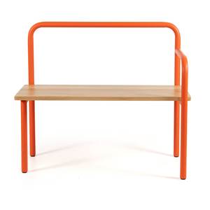 Banc en U, banc durable en métal, bois massif, design coloré pour une utilisation en intérieur et en extérieur - Product Image 2