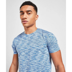 Camiseta deportiva de entrenamiento personalizada de alta calidad para hombre, camiseta gráfica de gran tamaño de punto de peso pesado, estampado de estilo Formal - Product Image 3