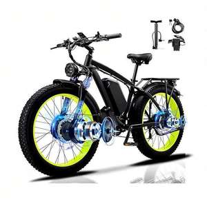 Vélo électrique à double moteur pour adultes, 5000W de puissance maximale, pneus larges de 24 pouces, 52V 32Ah, 7 vitesses, frein hydraulique, assistance au pédalage, VTT - Product Image 1