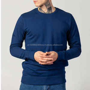 Sudadera informal de cuello redondo para hombre 100% algodón nuevo diseño transpirable patrón sólido temporada de invierno precio barato hecho en Pakistán - Product Image 3