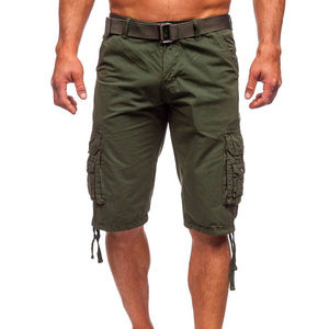 Shorts cargo pour homme de haute qualité, coupe oversize, couleur unie, double genouillère, coupe droite, taille mi-haute, respirant, écologique, 100% coton, style urbain - Product Image 5