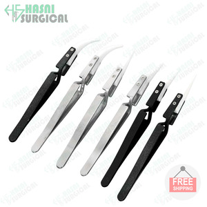 Pinzas de precisión de cerámica, juego de instrumentos Manual de acero inoxidable inverso resistente al calor antiestático para uso clínico, certificado CE - Product Image 5