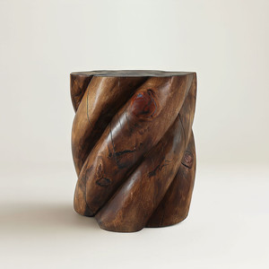 Mesa auxiliar de cuerda hecha de madera maciza de teca de alta calidad con color marrón oscuro para interior o exterior - Product Image 5